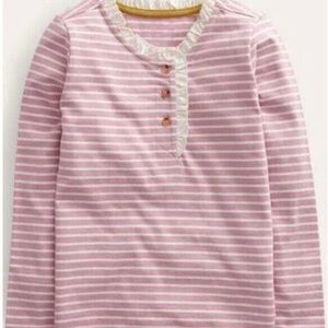 Boden Pink Striped Kids Shirt